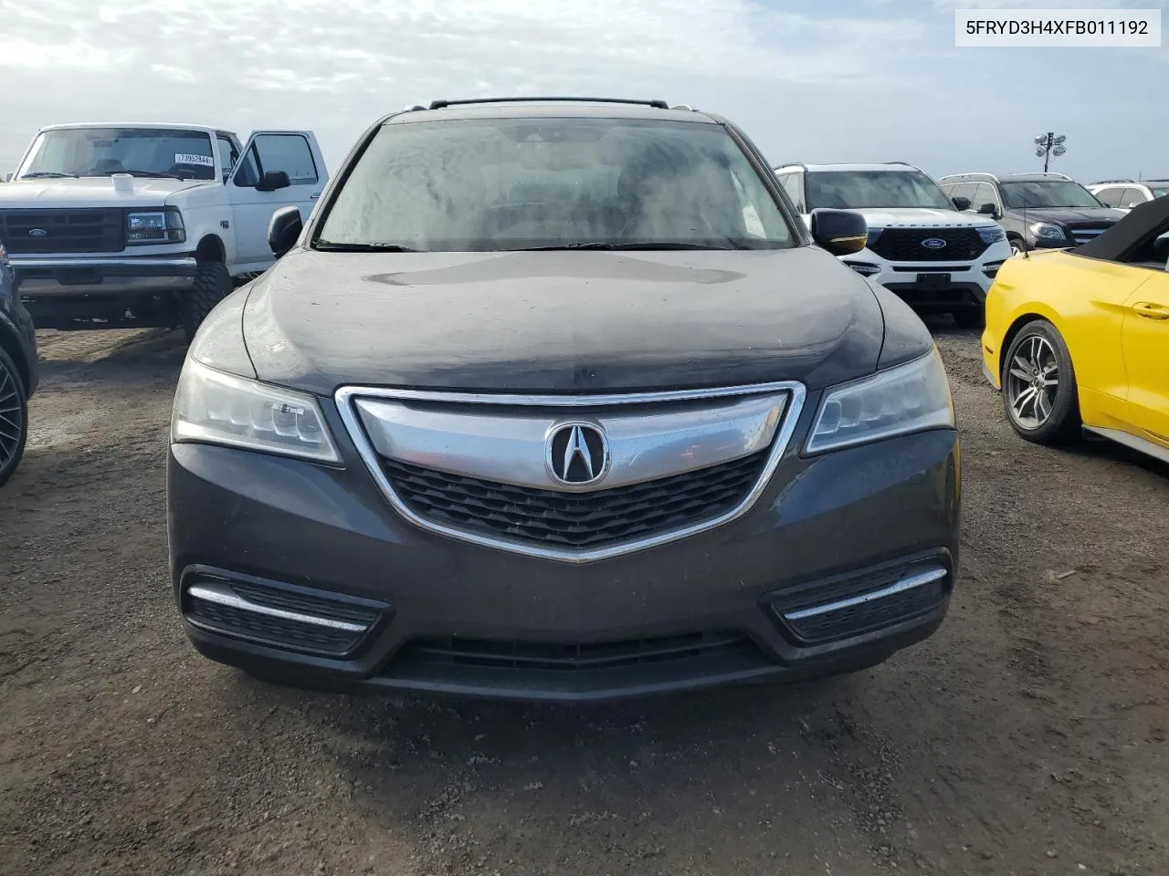 2015 Acura Mdx Technology VIN: 5FRYD3H4XFB011192 Lot: 74869274