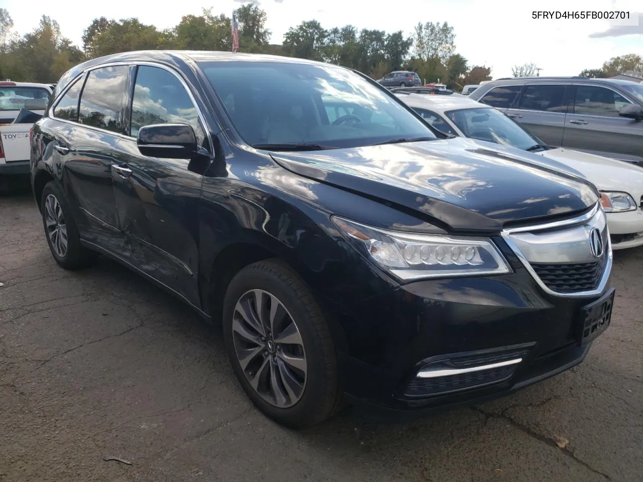 2015 Acura Mdx Technology VIN: 5FRYD4H65FB002701 Lot: 74895094