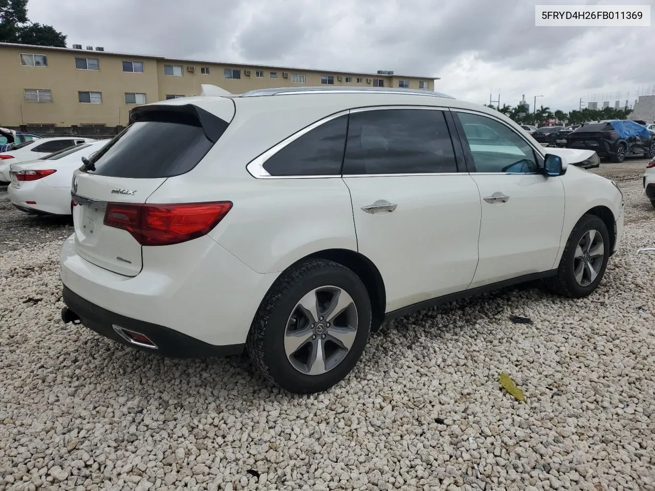 2015 Acura Mdx VIN: 5FRYD4H26FB011369 Lot: 74921584