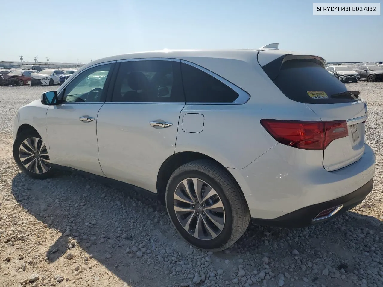 2015 Acura Mdx Technology VIN: 5FRYD4H48FB027882 Lot: 74940094