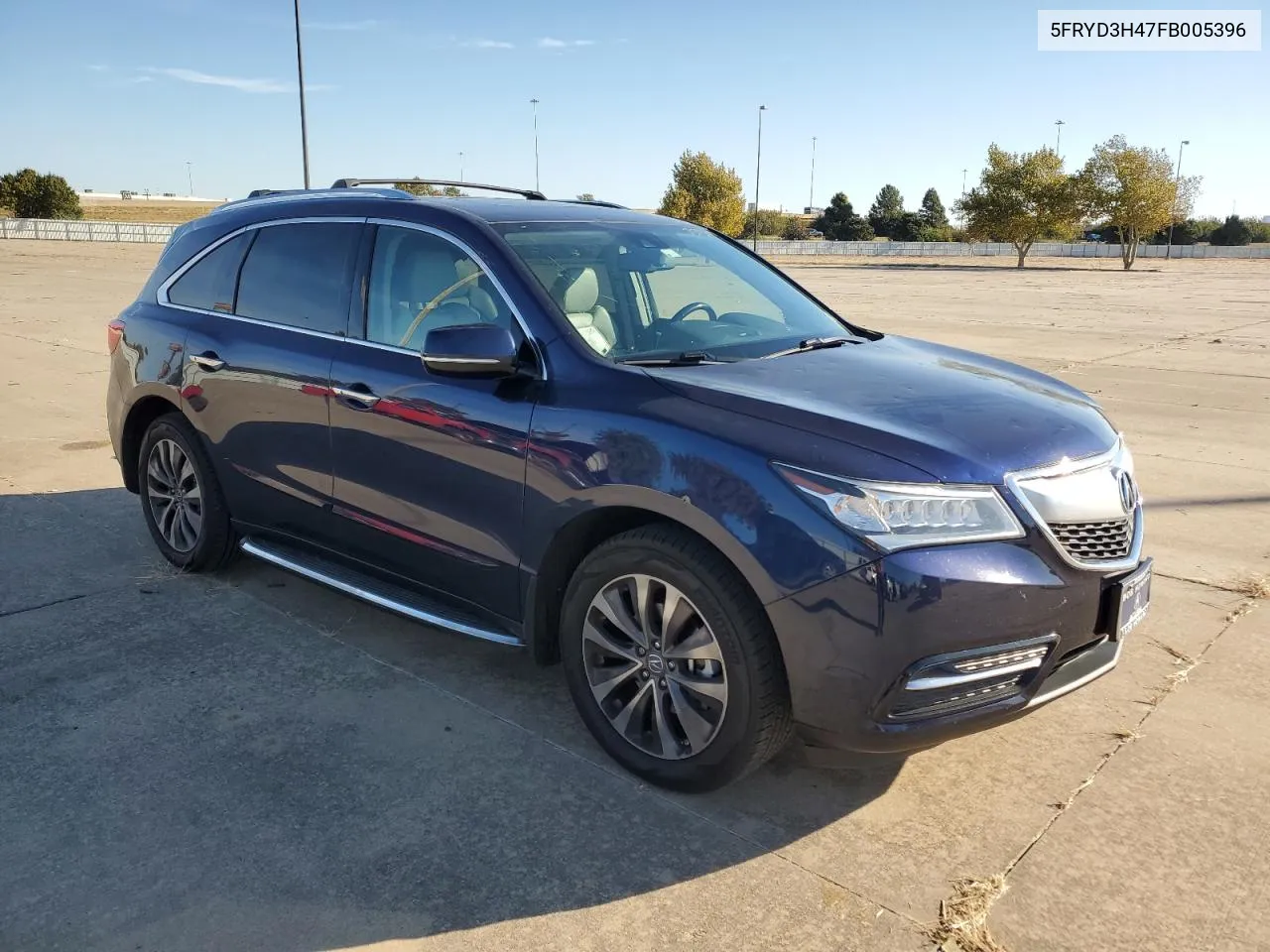 2015 Acura Mdx Technology VIN: 5FRYD3H47FB005396 Lot: 75834294