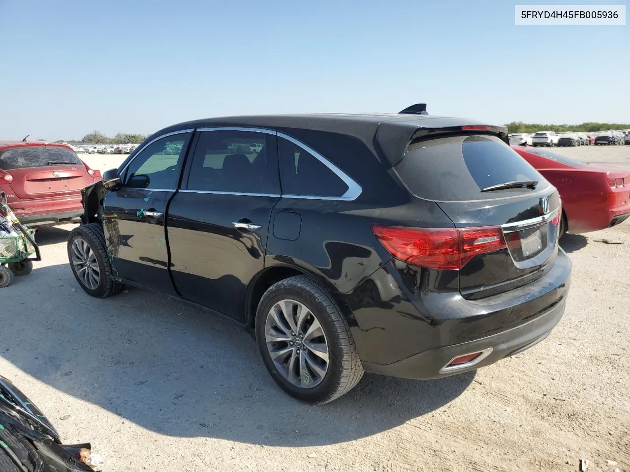 2015 Acura Mdx Technology VIN: 5FRYD4H45FB005936 Lot: 76080354