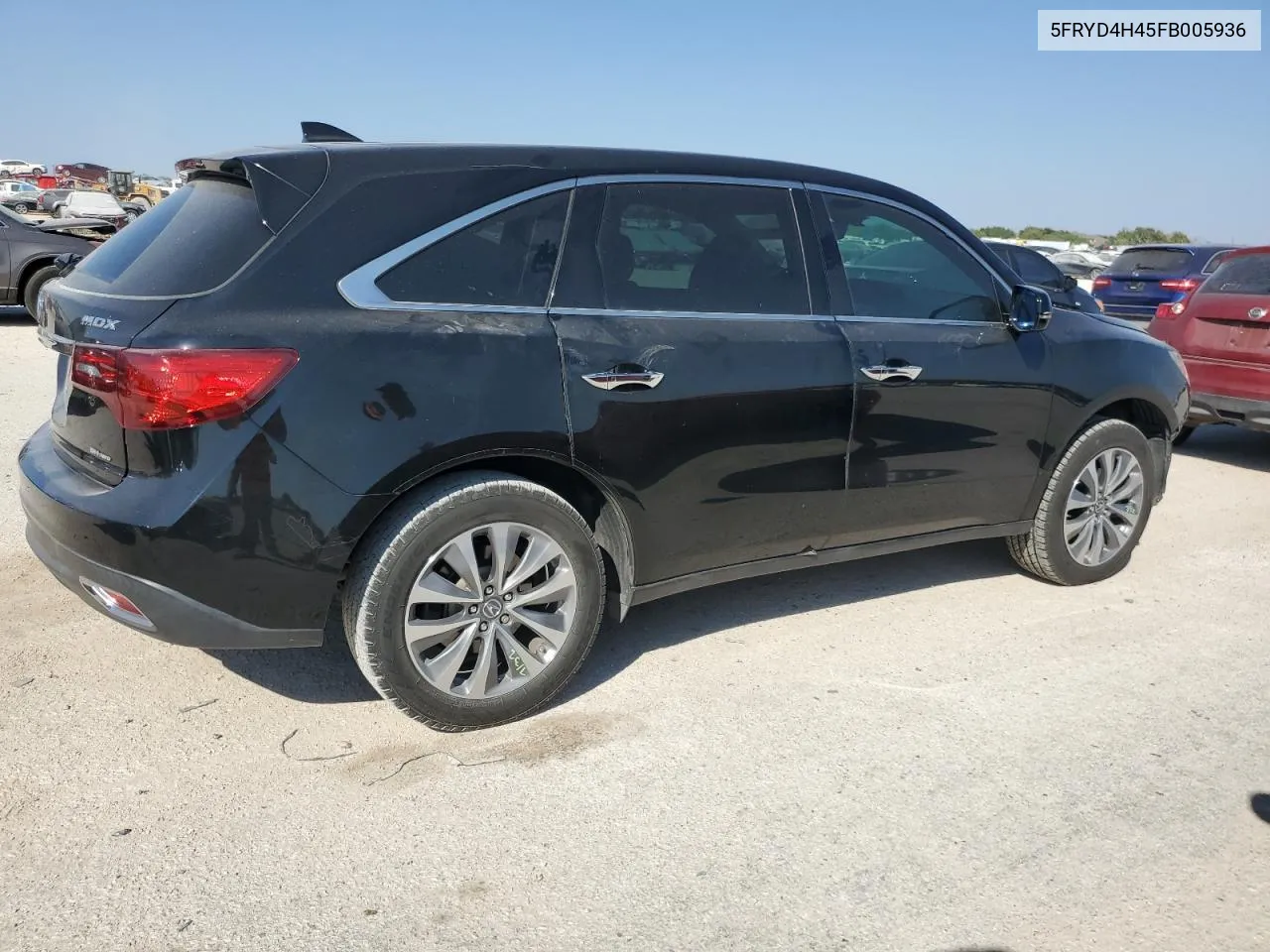 2015 Acura Mdx Technology VIN: 5FRYD4H45FB005936 Lot: 76080354