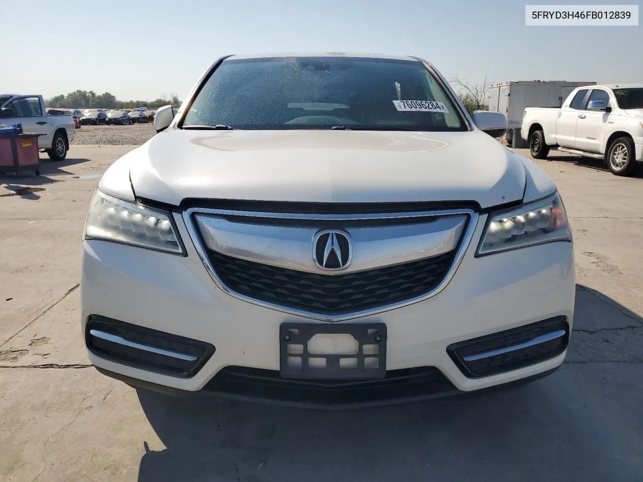 2015 Acura Mdx Technology VIN: 5FRYD3H46FB012839 Lot: 76096284