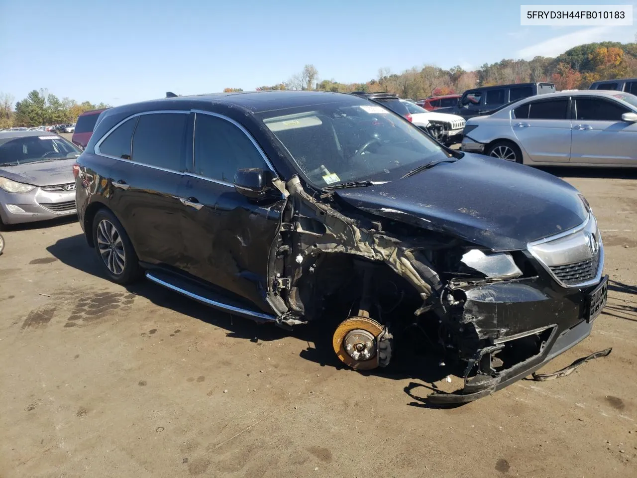 2015 Acura Mdx Technology VIN: 5FRYD3H44FB010183 Lot: 76361194