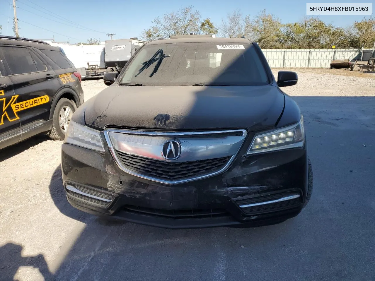 2015 Acura Mdx Advance VIN: 5FRYD4H8XFB015963 Lot: 76418494