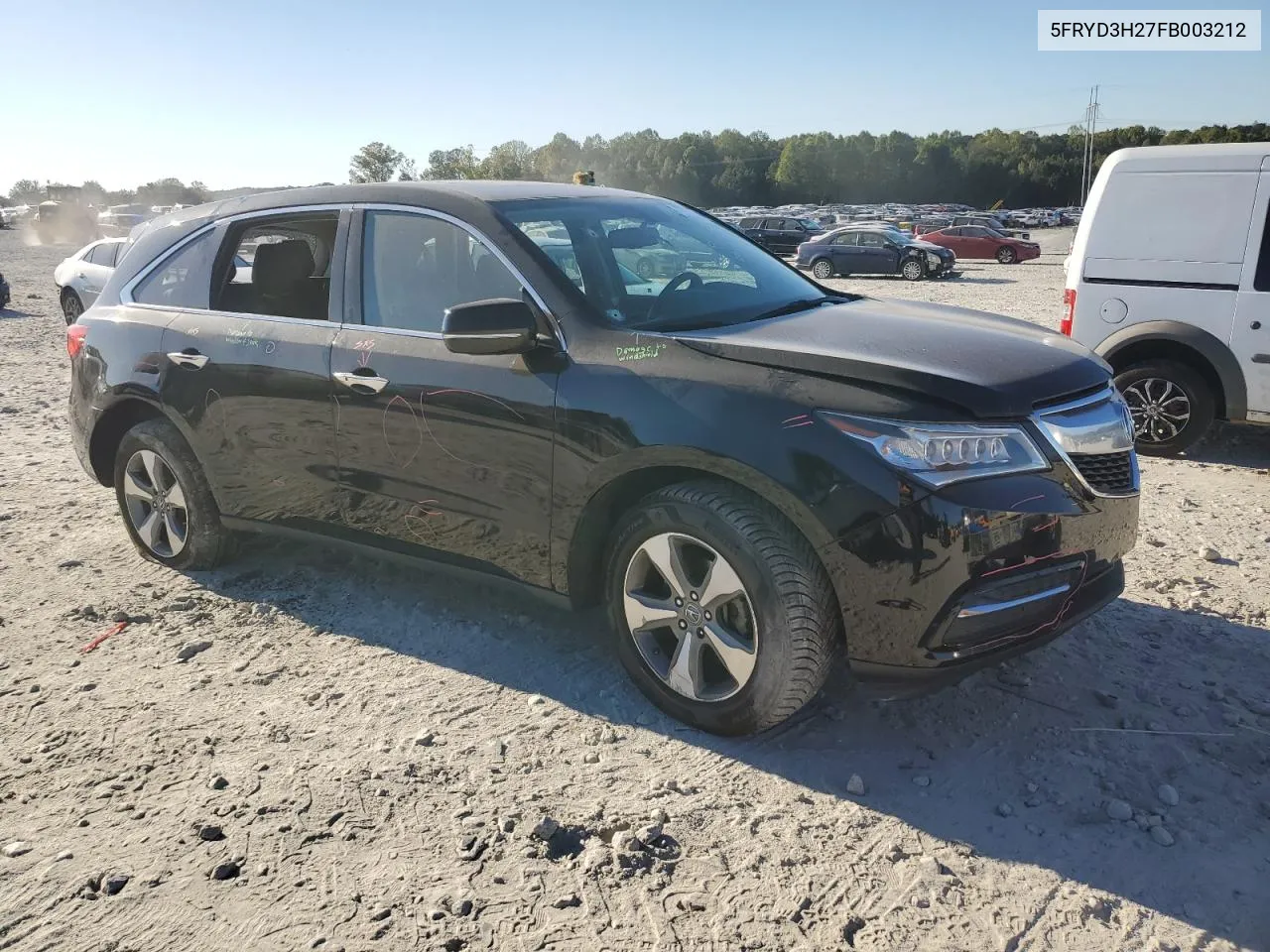 2015 Acura Mdx VIN: 5FRYD3H27FB003212 Lot: 76573844