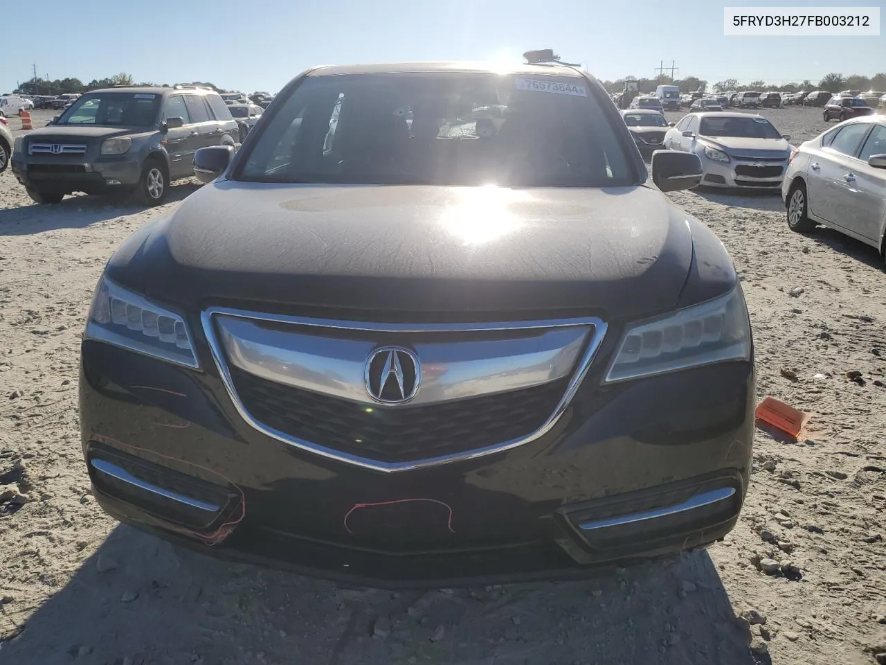 2015 Acura Mdx VIN: 5FRYD3H27FB003212 Lot: 76573844