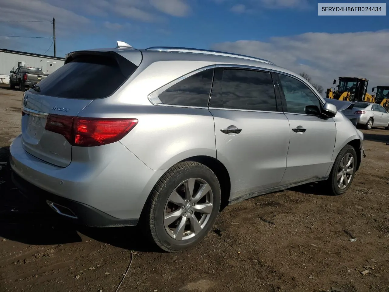 2015 Acura Mdx Advance VIN: 5FRYD4H86FB024434 Lot: 78925654