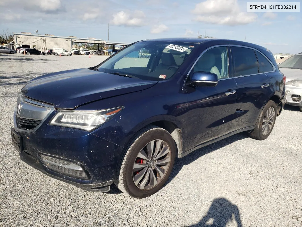 2015 Acura Mdx Technology VIN: 5FRYD4H61FB032214 Lot: 80295084