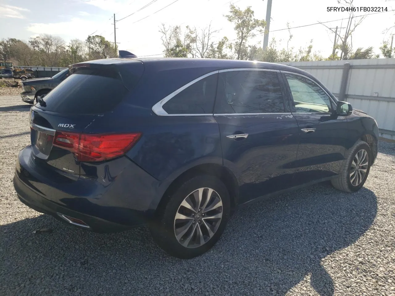 2015 Acura Mdx Technology VIN: 5FRYD4H61FB032214 Lot: 80295084