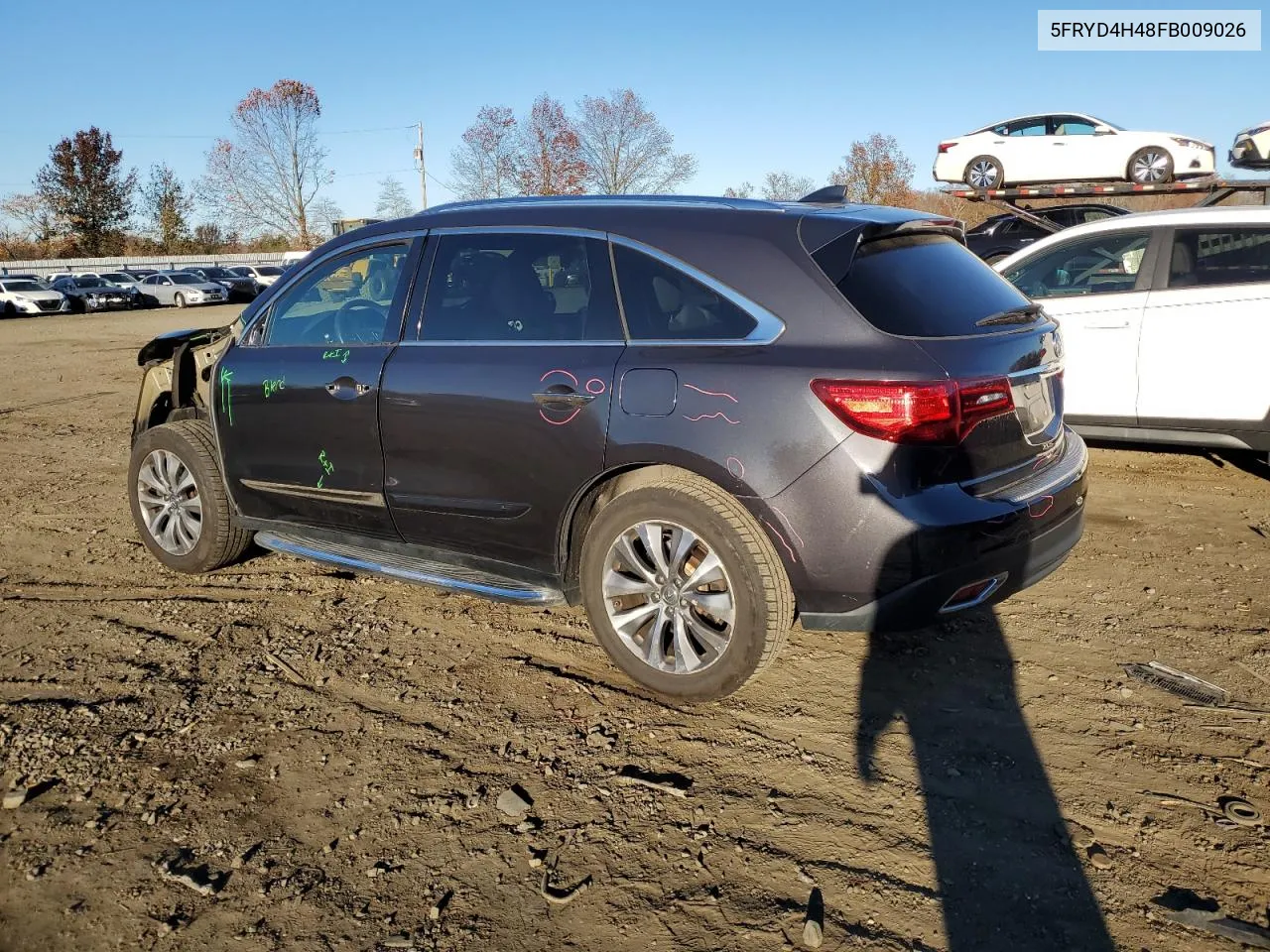 2015 Acura Mdx Technology VIN: 5FRYD4H48FB009026 Lot: 80324174