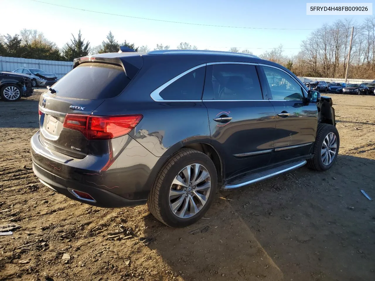 2015 Acura Mdx Technology VIN: 5FRYD4H48FB009026 Lot: 80324174