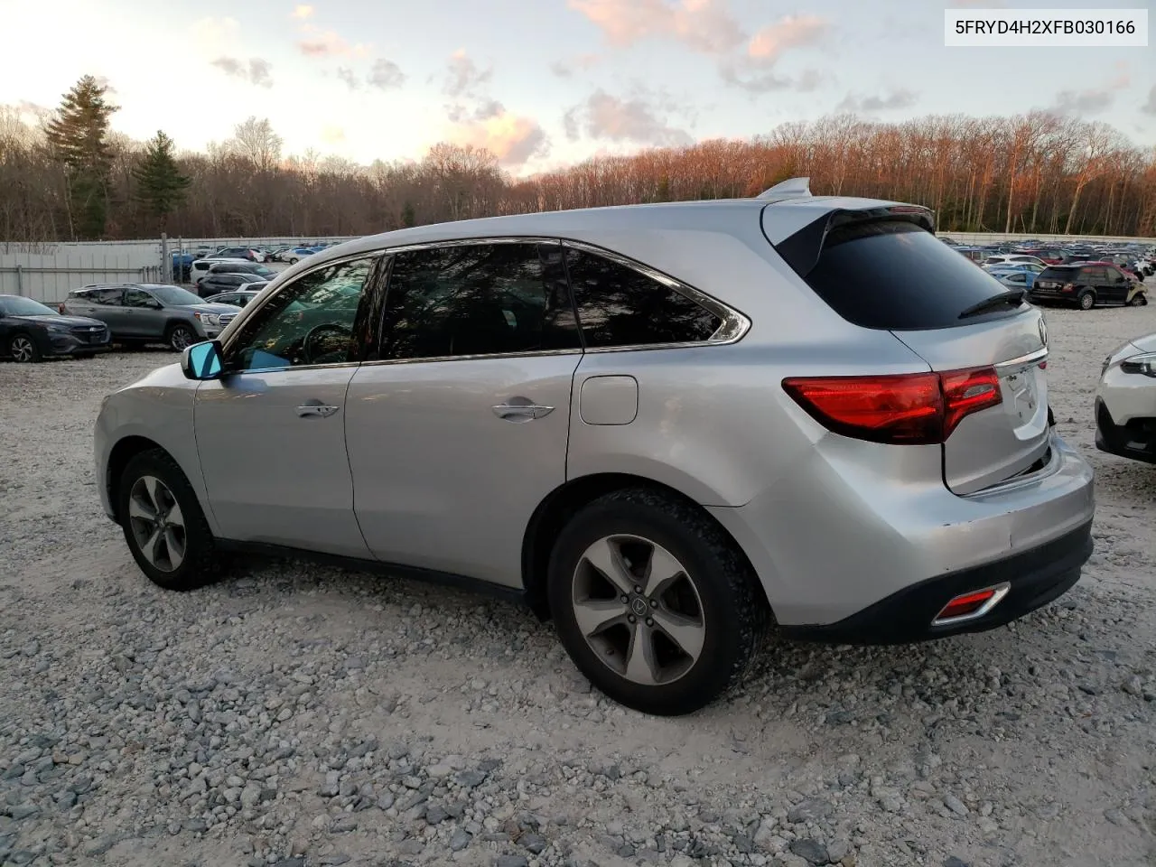 2015 Acura Mdx VIN: 5FRYD4H2XFB030166 Lot: 81351444