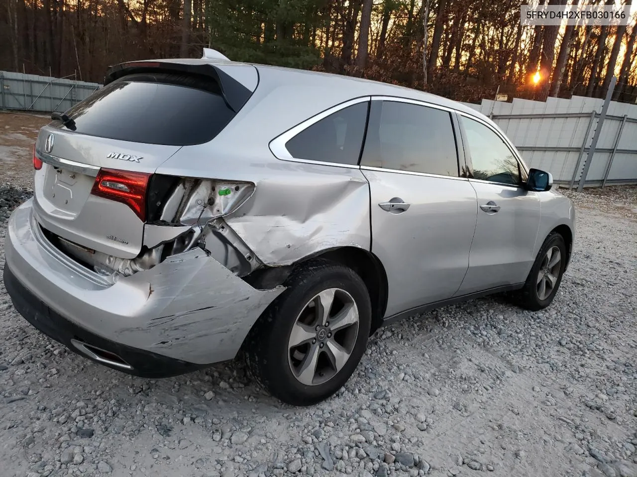 2015 Acura Mdx VIN: 5FRYD4H2XFB030166 Lot: 81351444