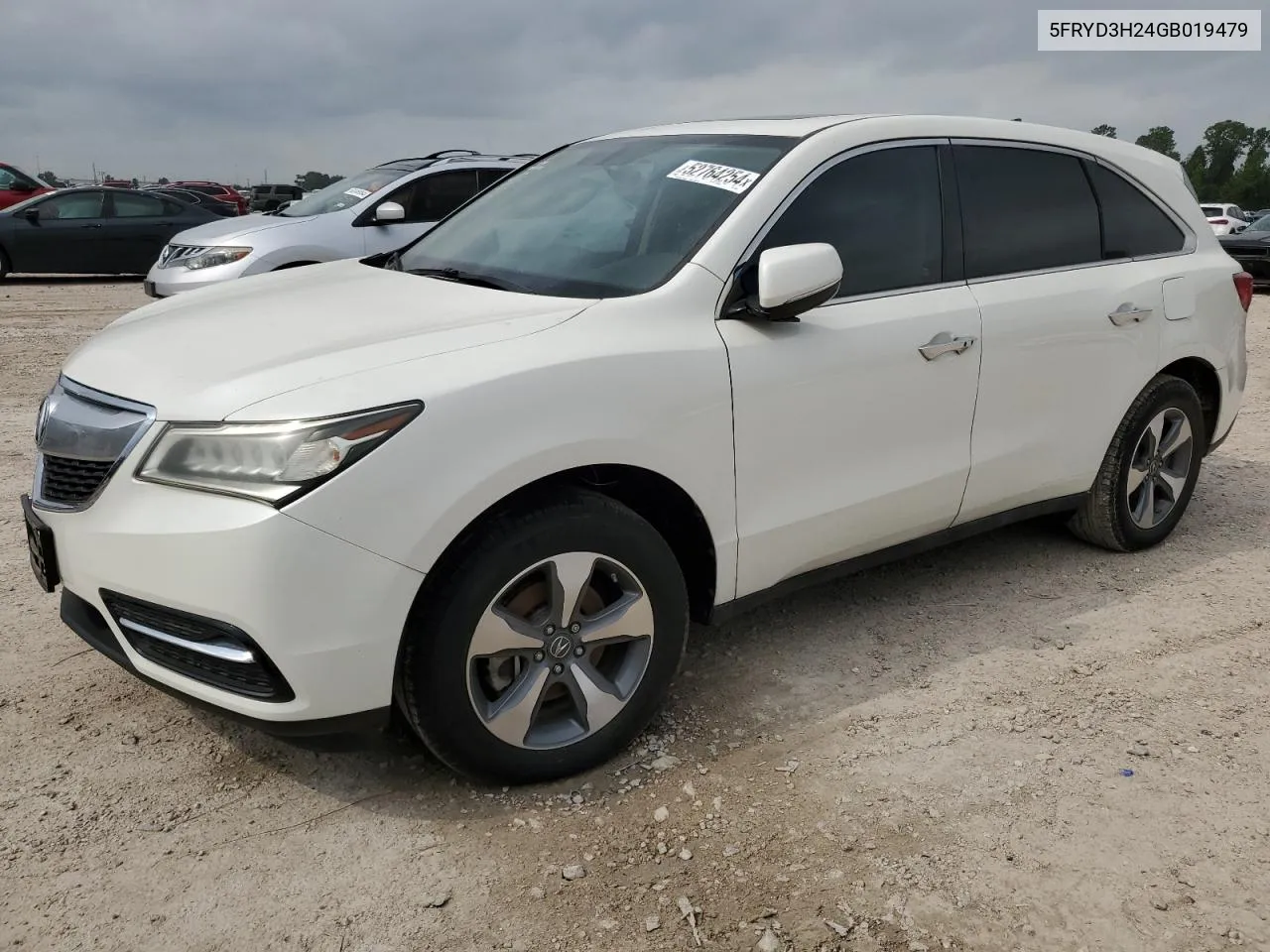 2016 Acura Mdx VIN: 5FRYD3H24GB019479 Lot: 52764254