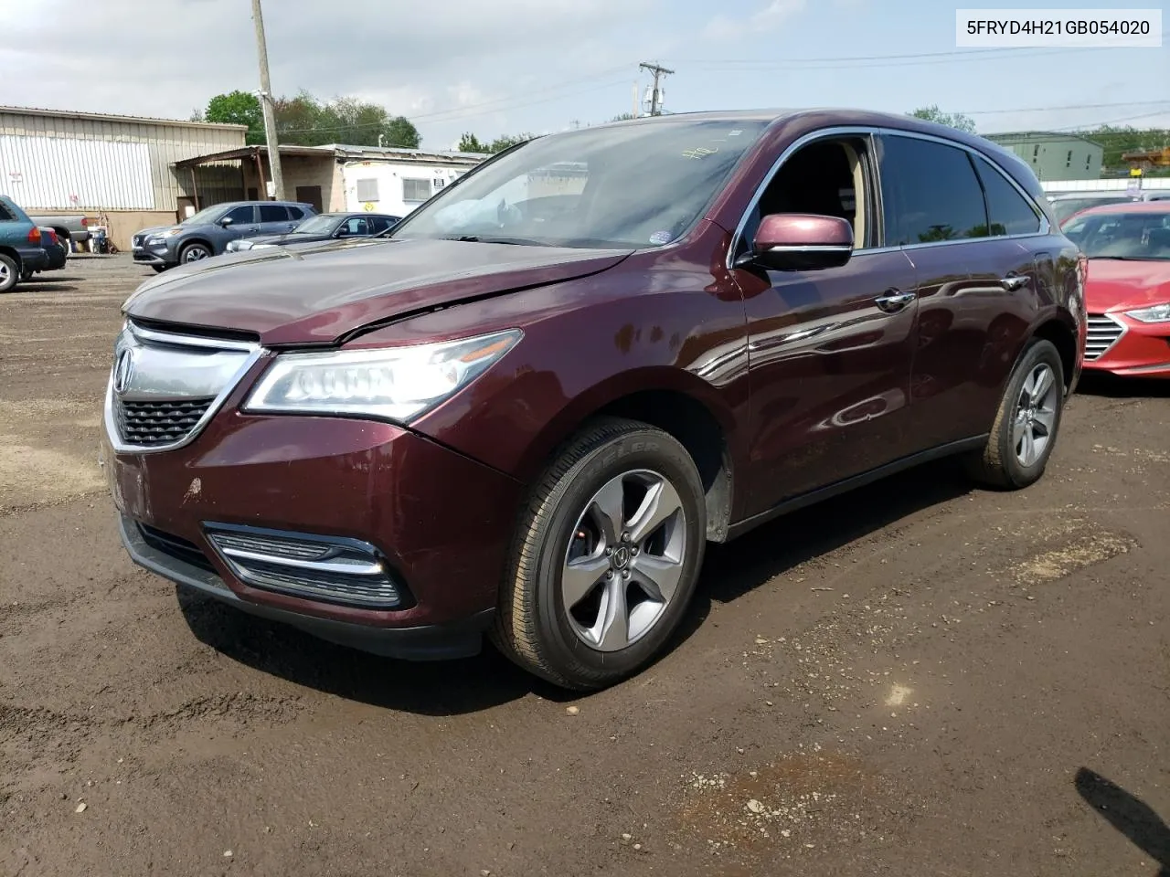 2016 Acura Mdx VIN: 5FRYD4H21GB054020 Lot: 53617354