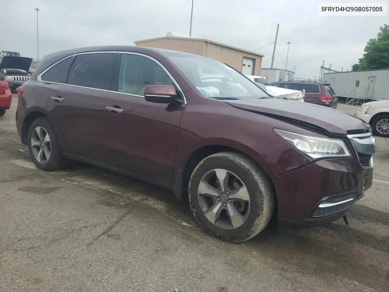 2016 Acura Mdx VIN: 5FRYD4H29GB057005 Lot: 53708294