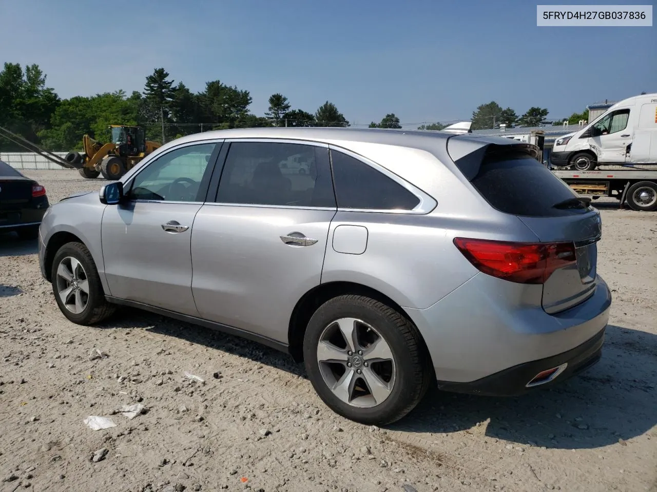 2016 Acura Mdx VIN: 5FRYD4H27GB037836 Lot: 59472354