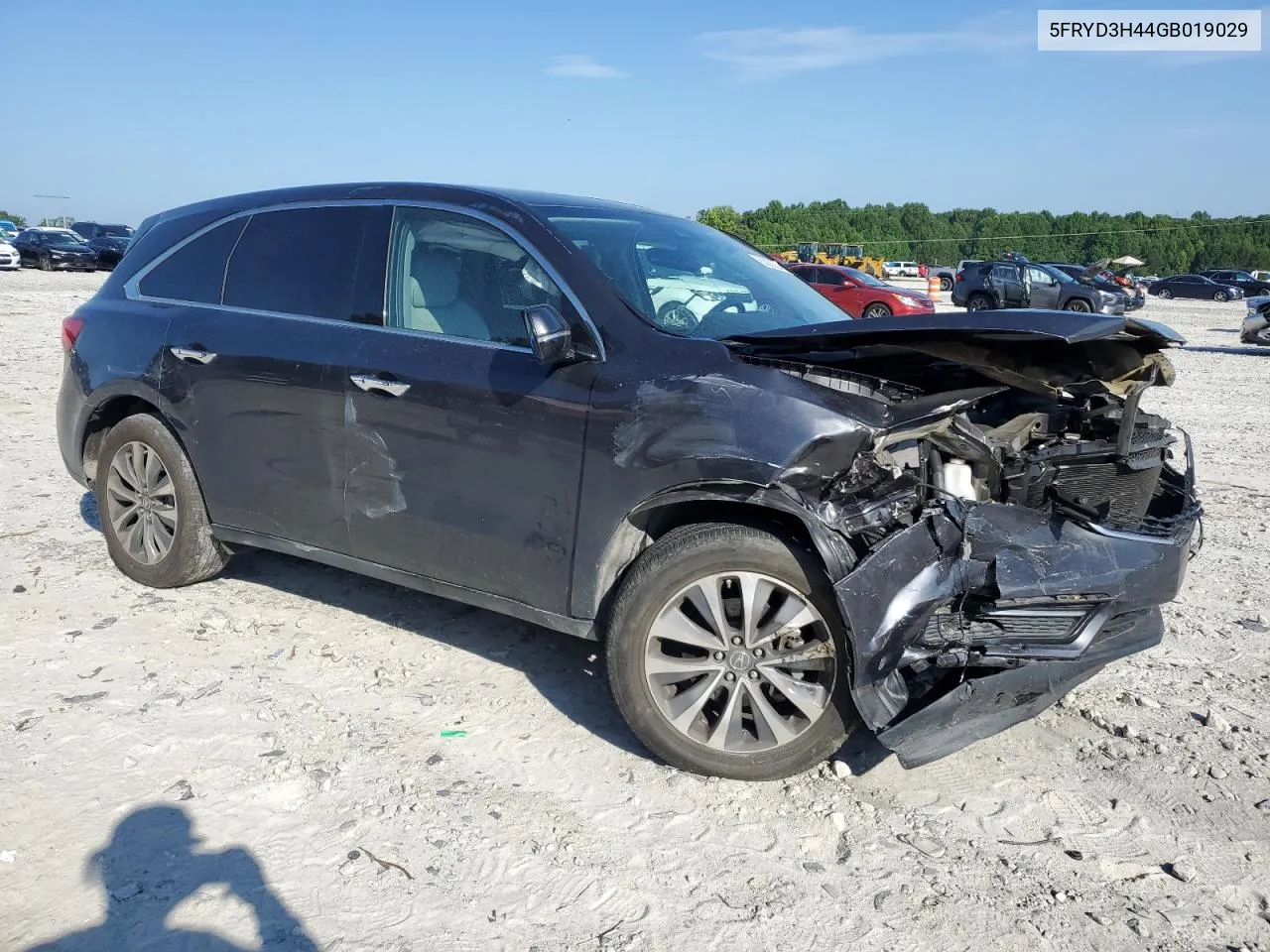 2016 Acura Mdx Technology VIN: 5FRYD3H44GB019029 Lot: 63029354