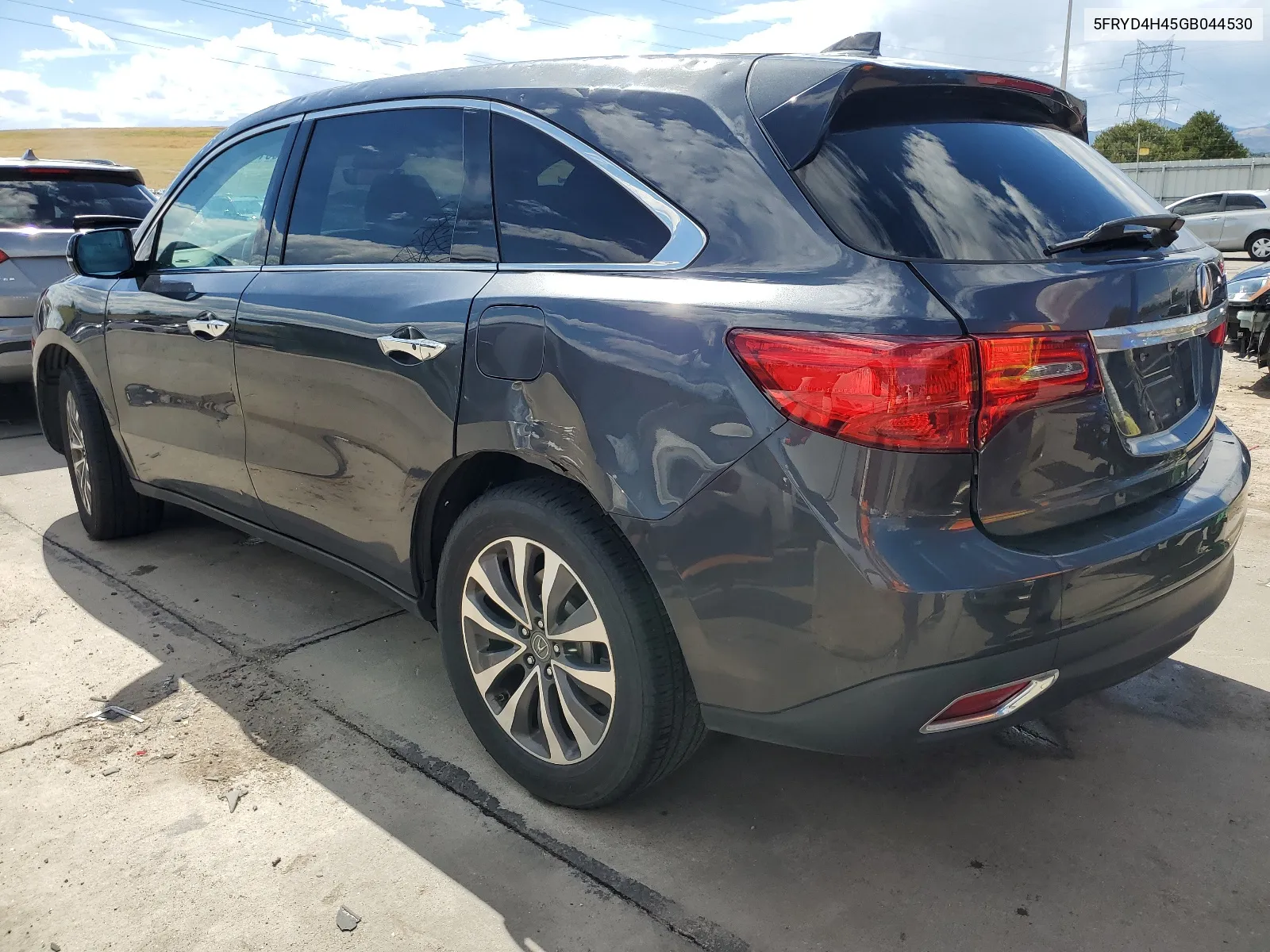 2016 Acura Mdx Technology VIN: 5FRYD4H45GB044530 Lot: 66150294