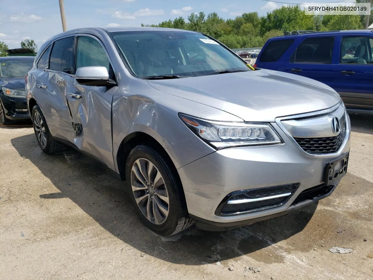 2016 Acura Mdx Technology VIN: 5FRYD4H41GB020189 Lot: 66354934