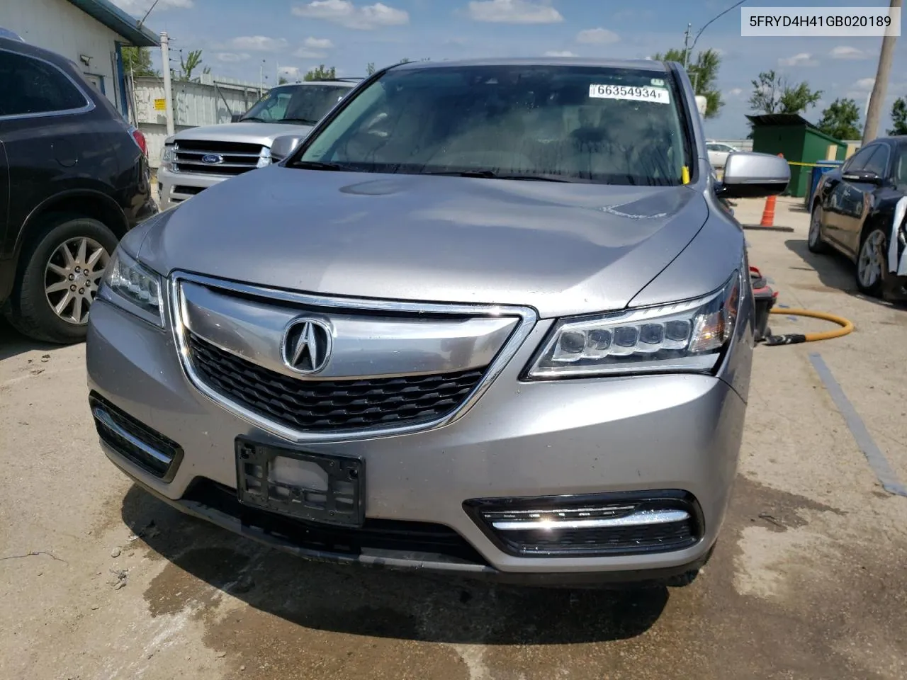 2016 Acura Mdx Technology VIN: 5FRYD4H41GB020189 Lot: 66354934