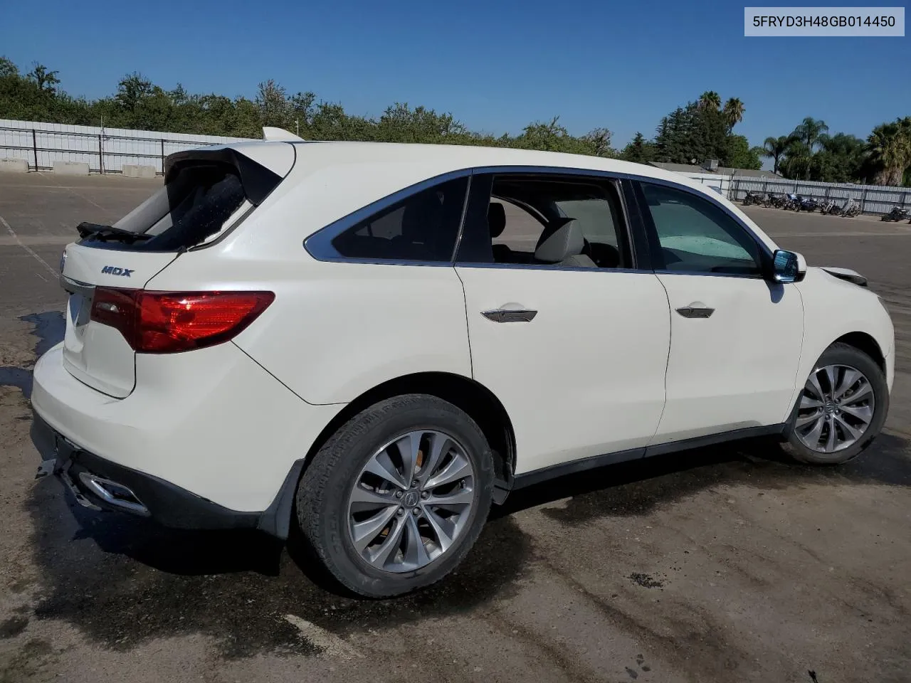 2016 Acura Mdx Technology VIN: 5FRYD3H48GB014450 Lot: 67141684