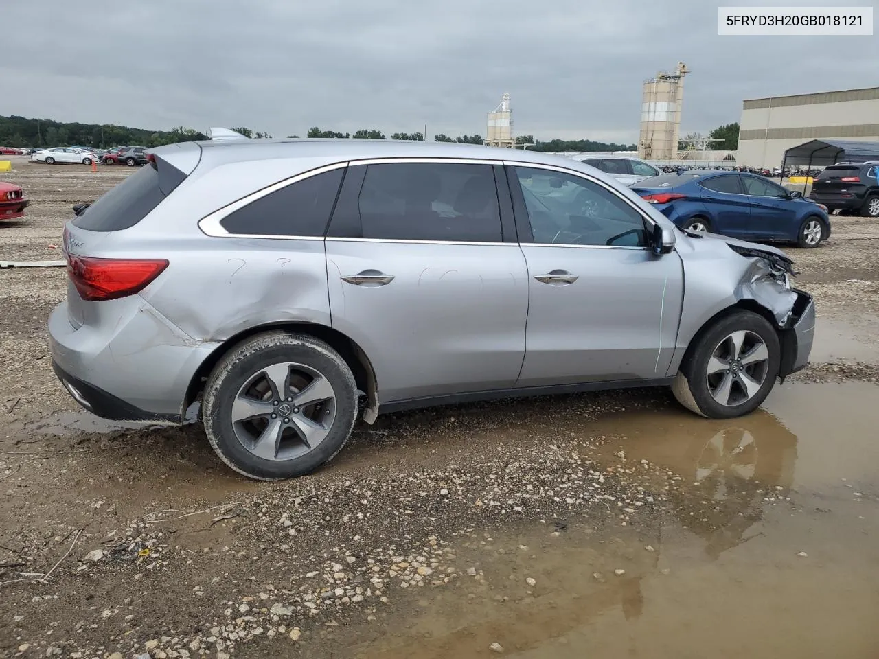 2016 Acura Mdx VIN: 5FRYD3H20GB018121 Lot: 67301614