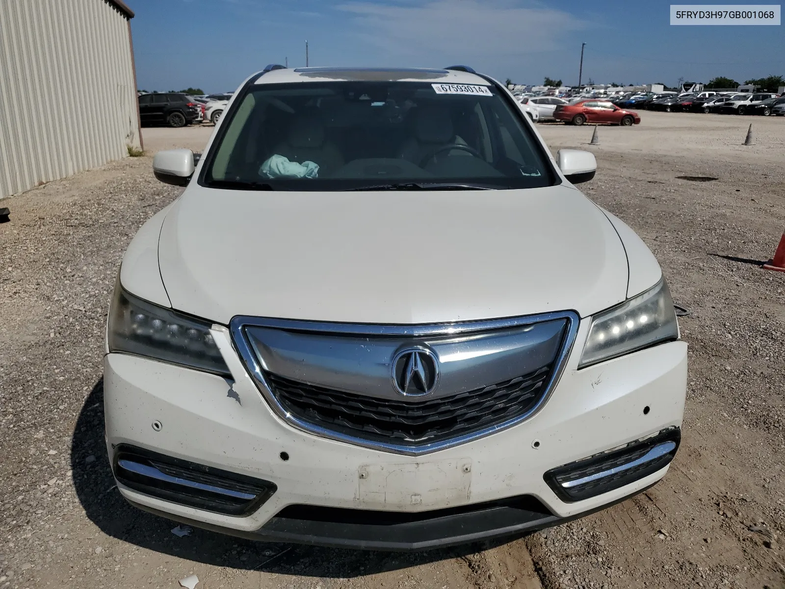 2016 Acura Mdx Advance VIN: 5FRYD3H97GB001068 Lot: 67593014