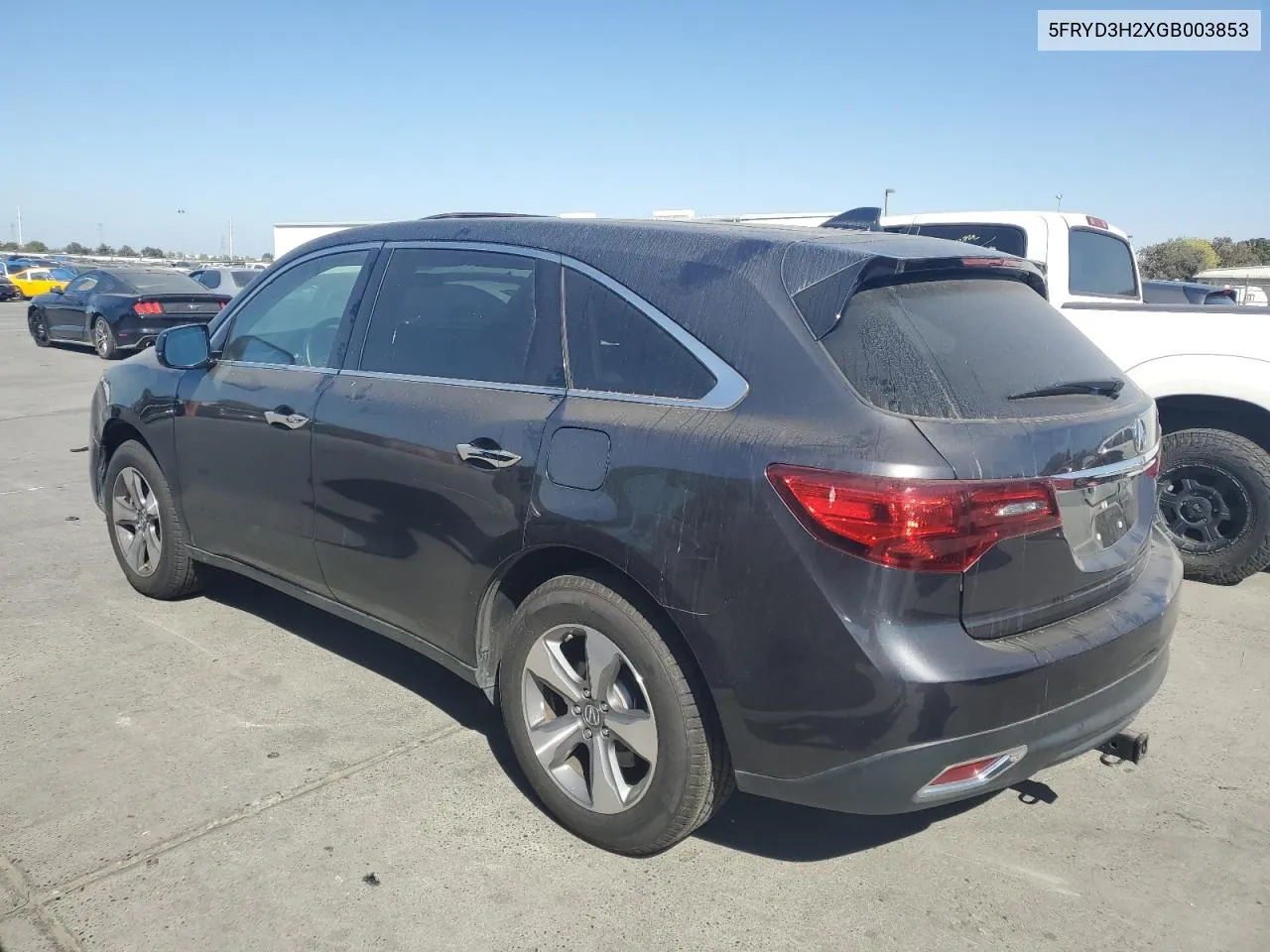 2016 Acura Mdx VIN: 5FRYD3H2XGB003853 Lot: 67721284