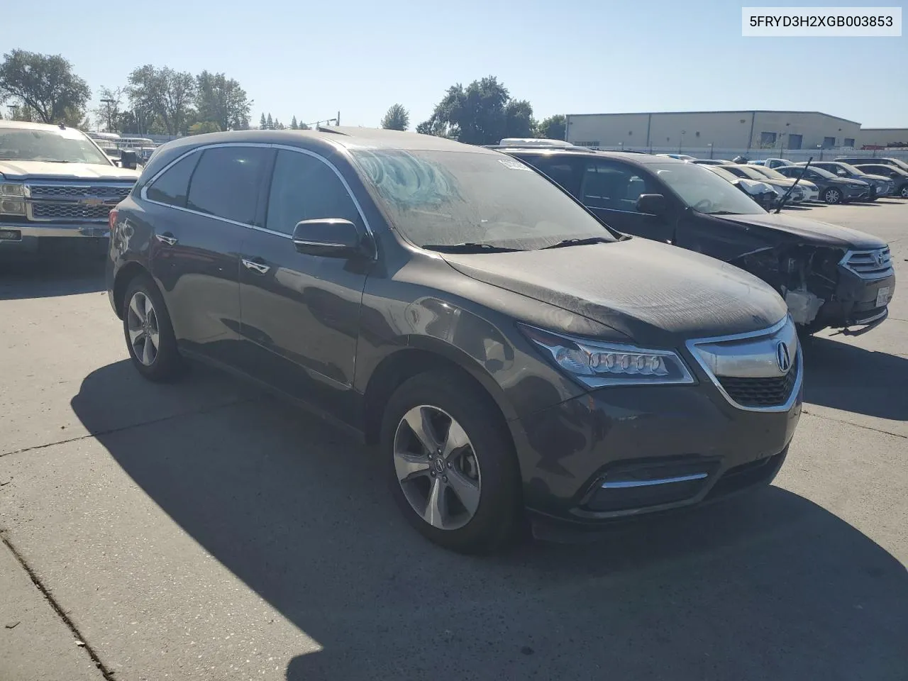 2016 Acura Mdx VIN: 5FRYD3H2XGB003853 Lot: 67721284