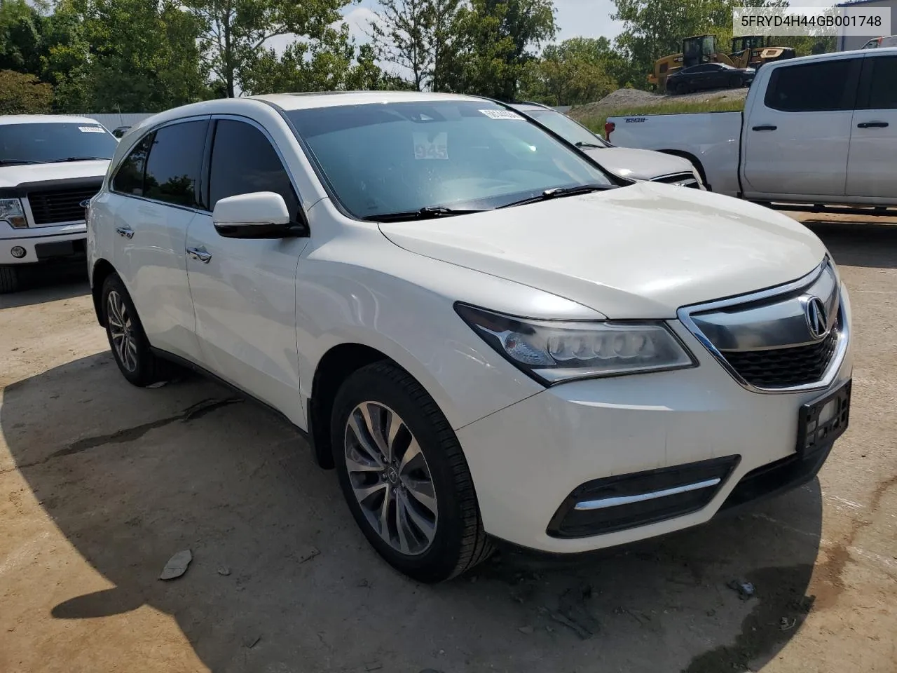 2016 Acura Mdx Technology VIN: 5FRYD4H44GB001748 Lot: 68144034