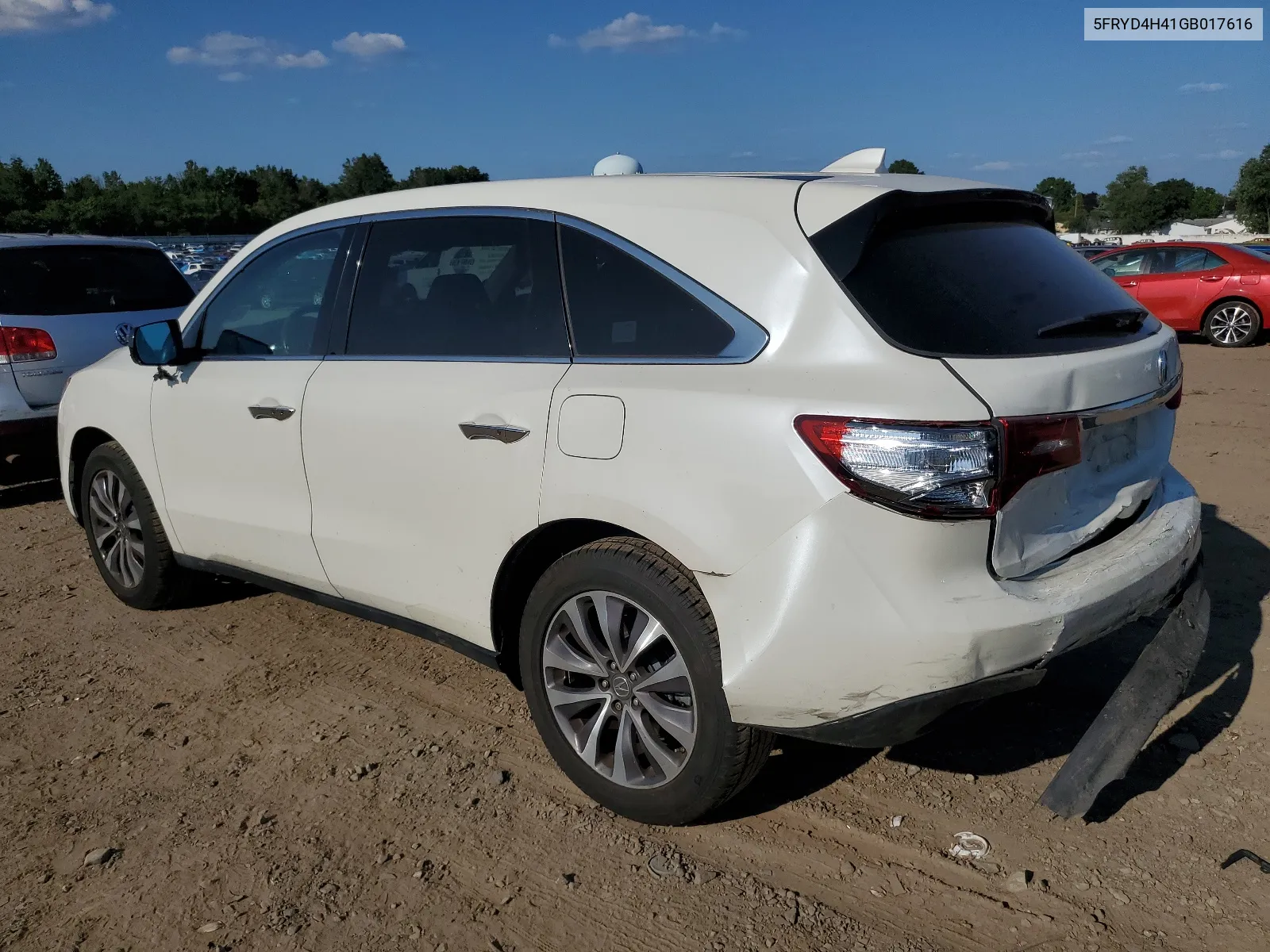 2016 Acura Mdx Technology VIN: 5FRYD4H41GB017616 Lot: 68617494