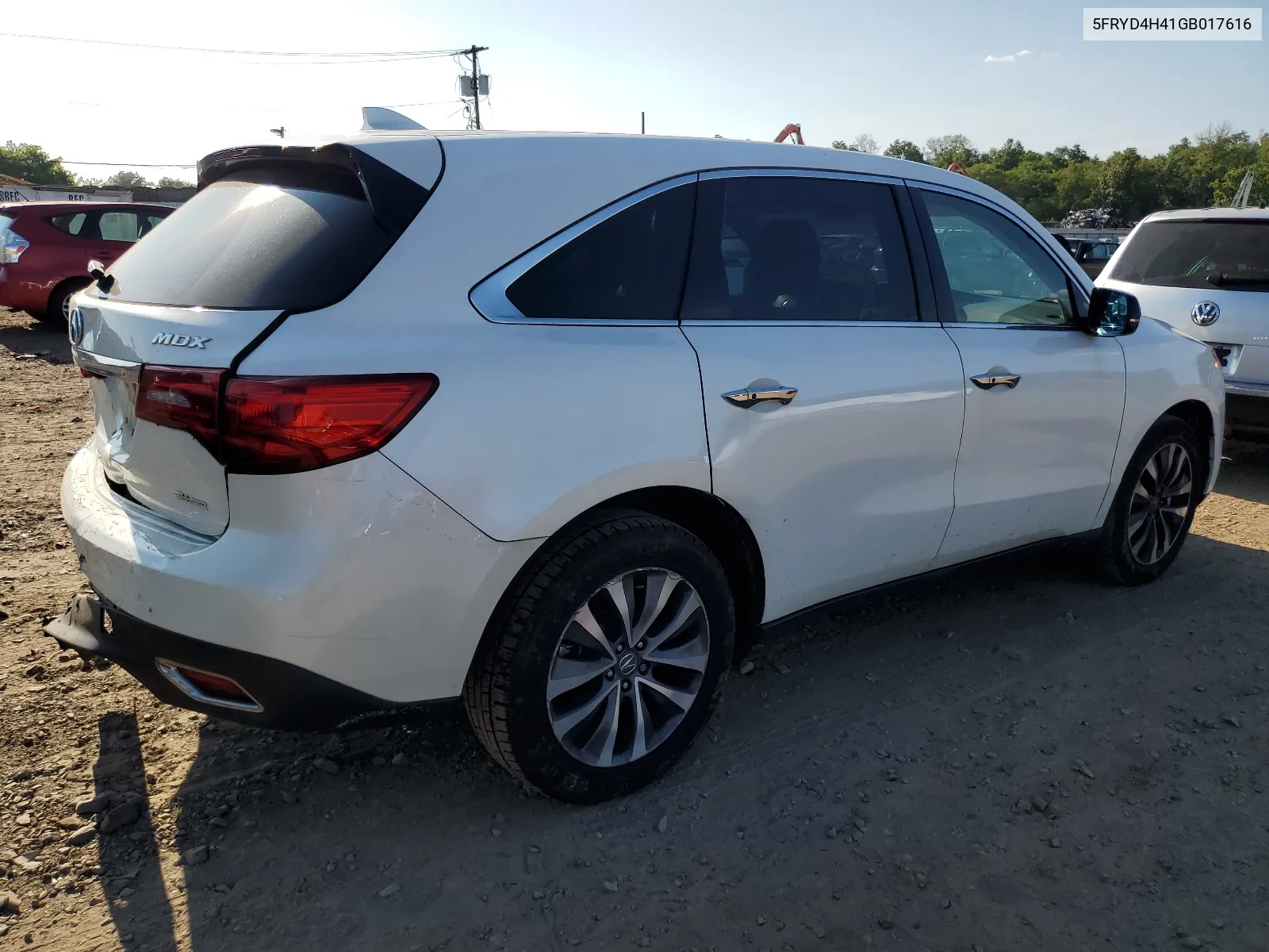 2016 Acura Mdx Technology VIN: 5FRYD4H41GB017616 Lot: 68617494