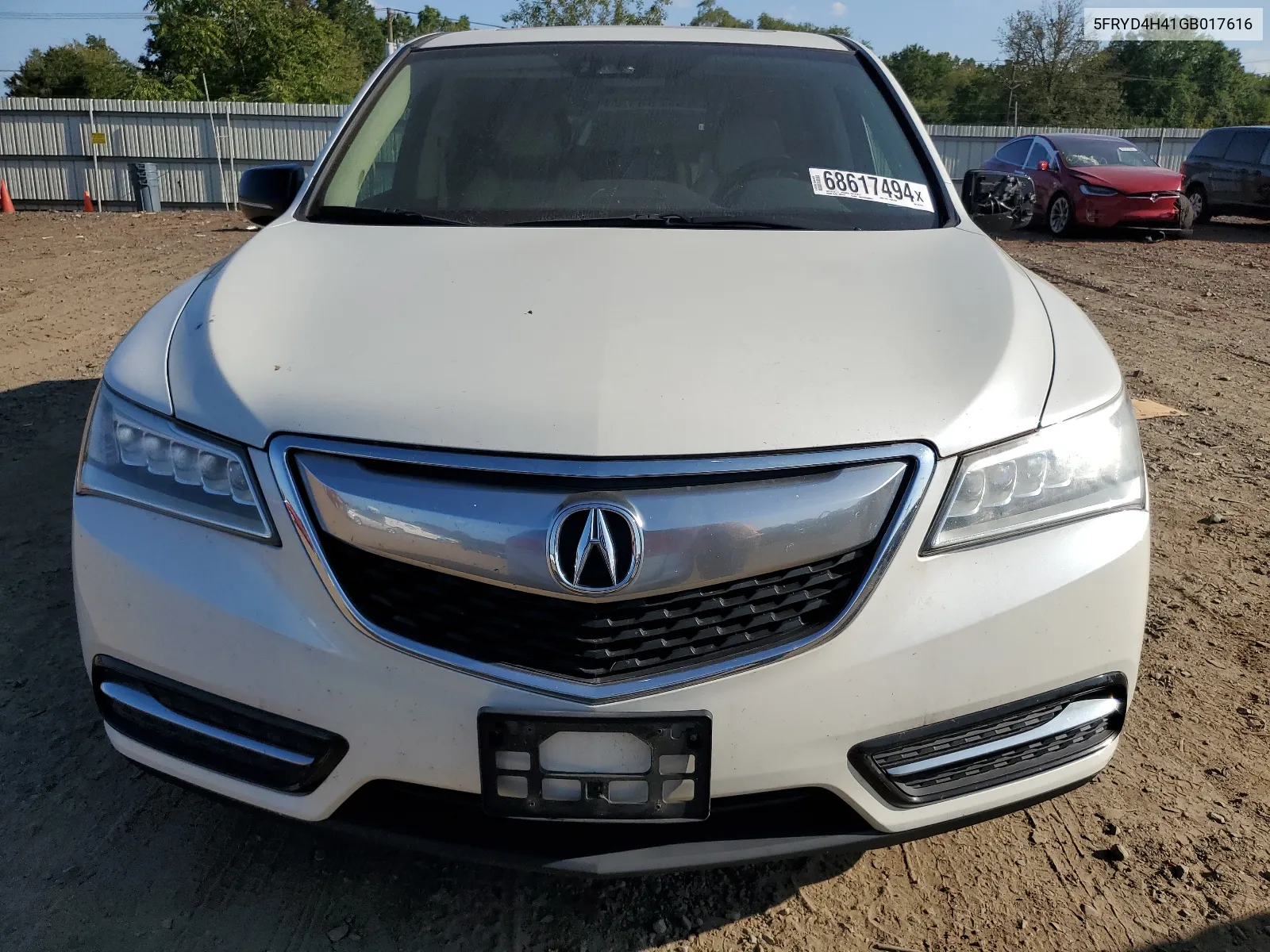 2016 Acura Mdx Technology VIN: 5FRYD4H41GB017616 Lot: 68617494