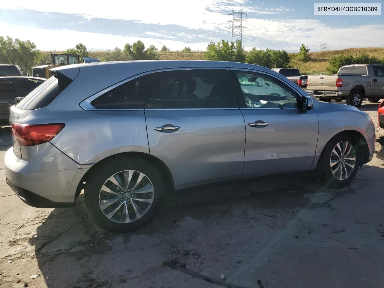 2016 Acura Mdx Technology VIN: 5FRYD4H43GB010389 Lot: 68661974