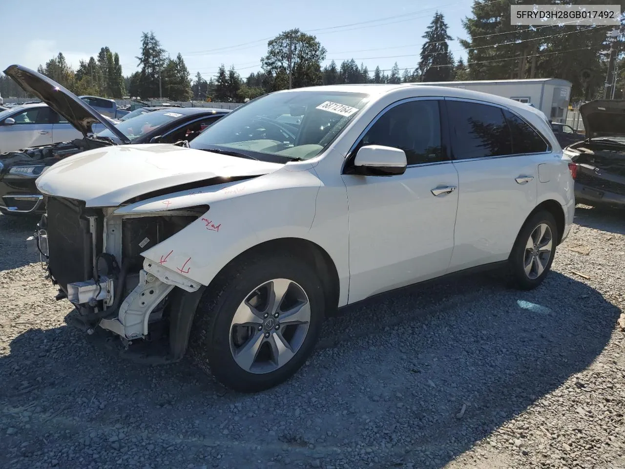 5FRYD3H28GB017492 2016 Acura Mdx