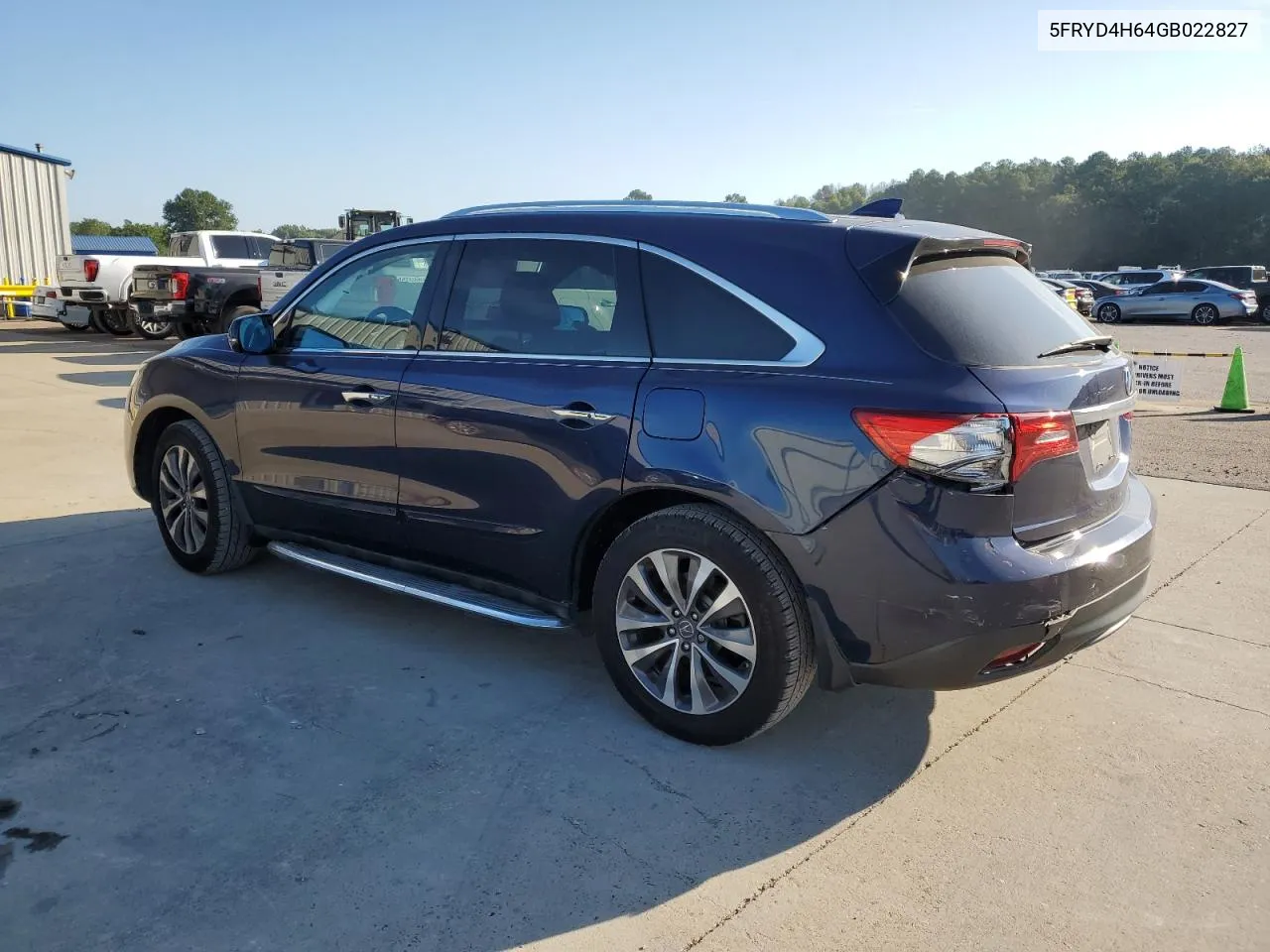 2016 Acura Mdx Technology VIN: 5FRYD4H64GB022827 Lot: 68983204