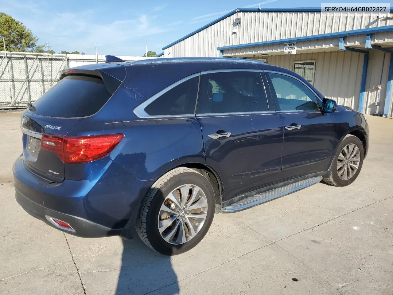 2016 Acura Mdx Technology VIN: 5FRYD4H64GB022827 Lot: 68983204