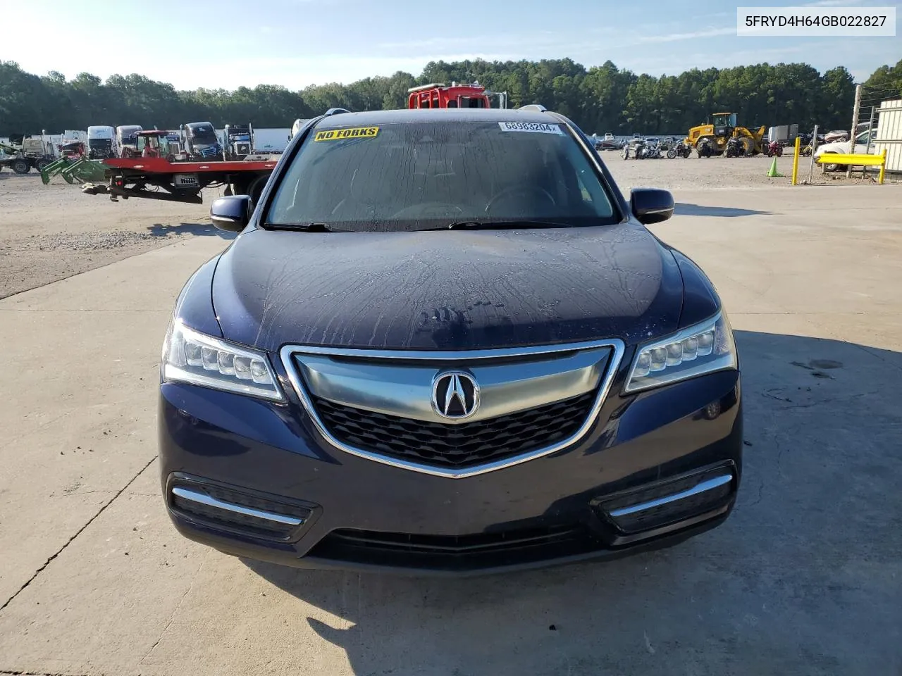 2016 Acura Mdx Technology VIN: 5FRYD4H64GB022827 Lot: 68983204