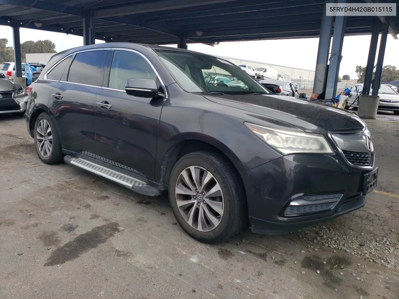 2016 Acura Mdx Technology VIN: 5FRYD4H42GB015115 Lot: 69473744