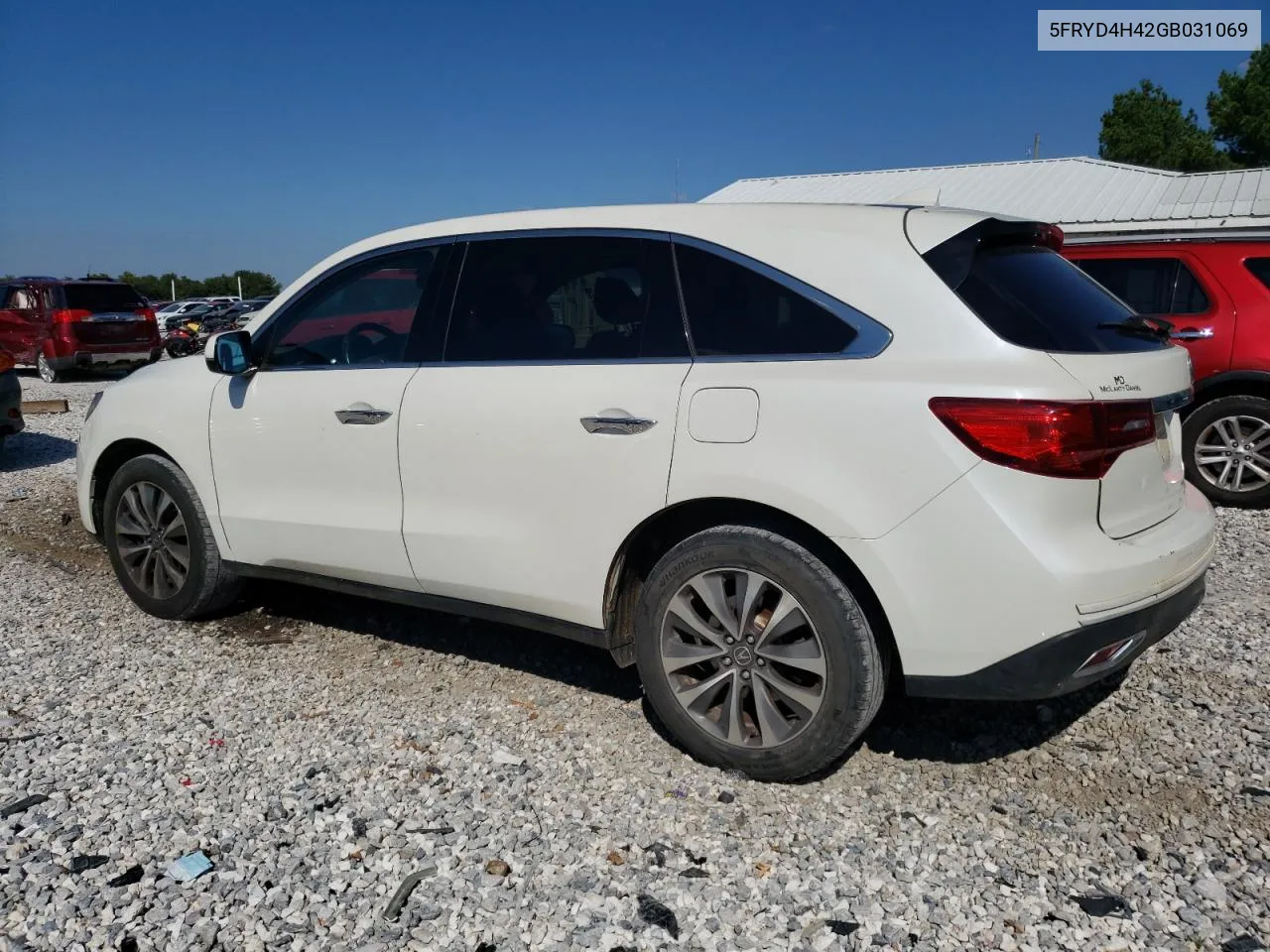 5FRYD4H42GB031069 2016 Acura Mdx Technology