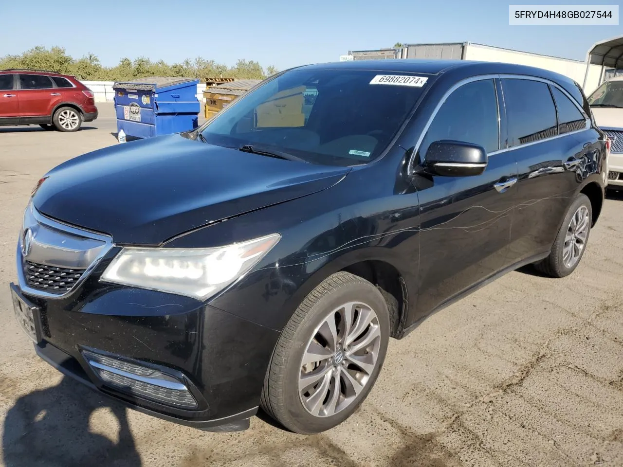 2016 Acura Mdx Technology VIN: 5FRYD4H48GB027544 Lot: 69882074