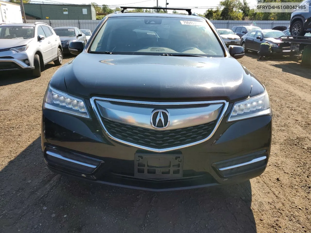 2016 Acura Mdx Technology VIN: 5FRYD4H61GB042985 Lot: 70046764