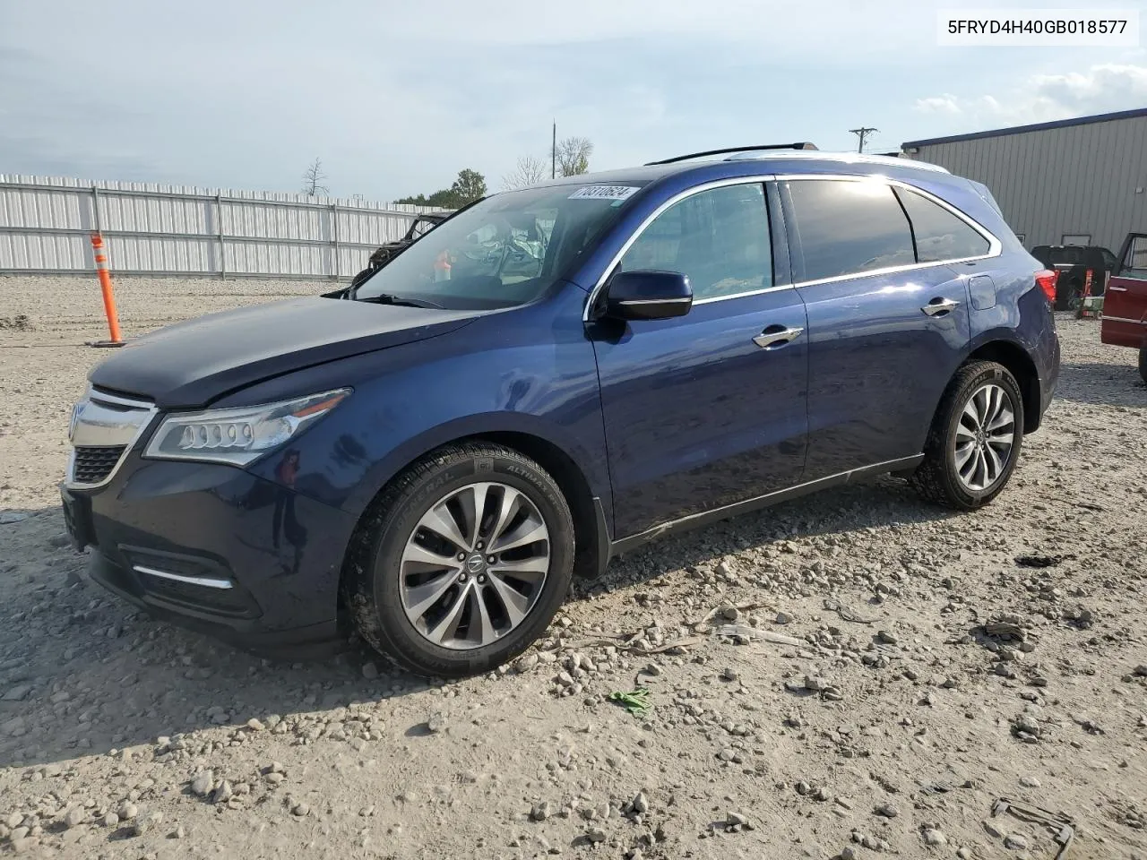 2016 Acura Mdx Technology VIN: 5FRYD4H40GB018577 Lot: 70310624