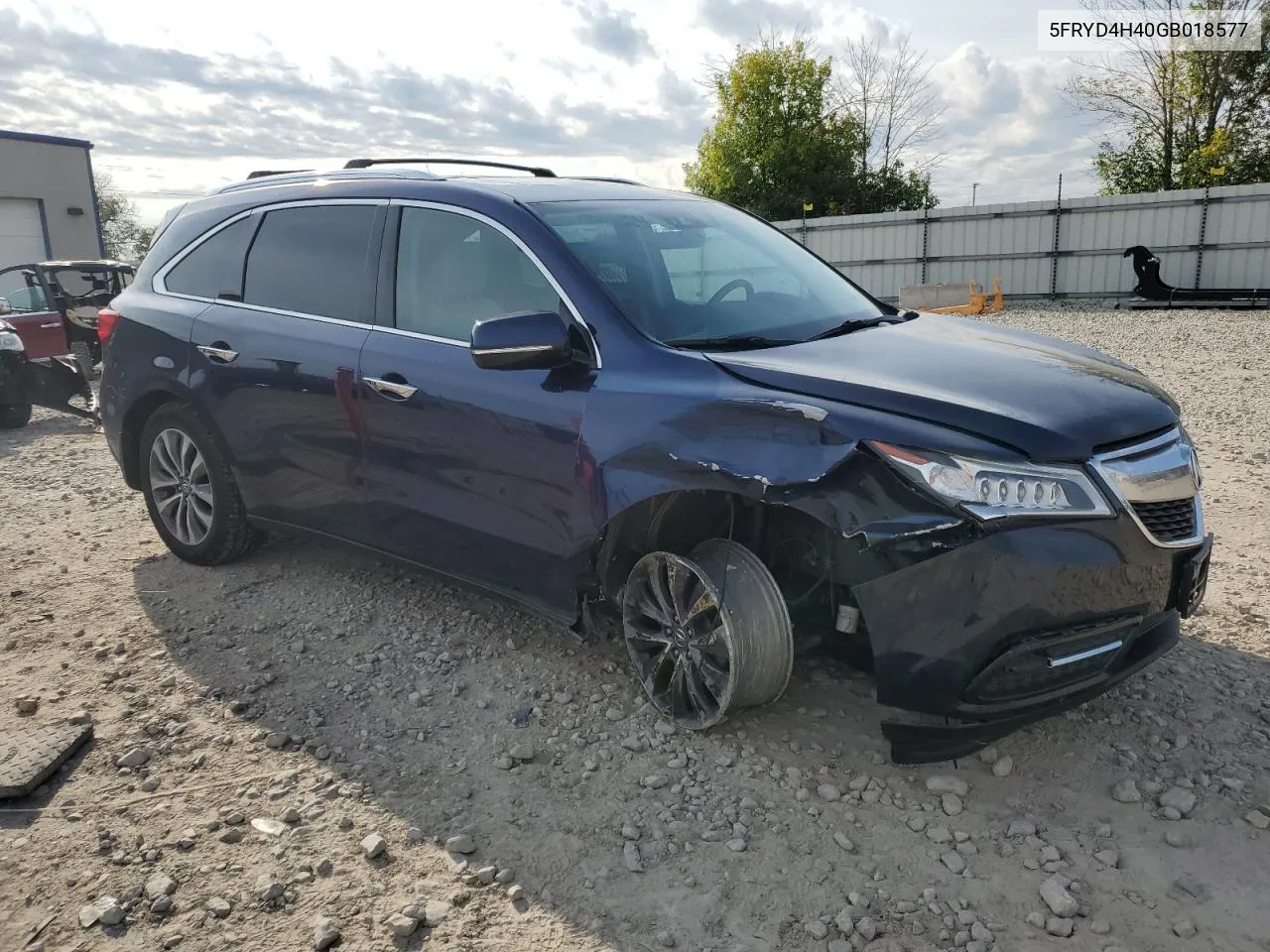 2016 Acura Mdx Technology VIN: 5FRYD4H40GB018577 Lot: 70310624