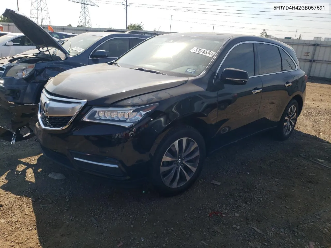 2016 Acura Mdx Technology VIN: 5FRYD4H42GB057591 Lot: 70810654