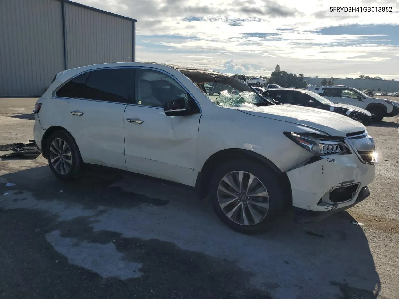 2016 Acura Mdx Technology VIN: 5FRYD3H41GB013852 Lot: 70907714