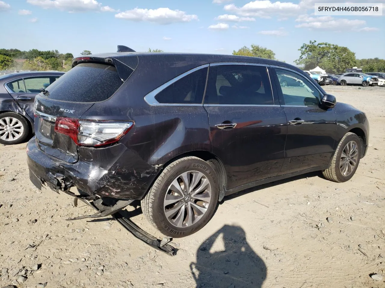 2016 Acura Mdx Technology VIN: 5FRYD4H46GB056718 Lot: 71008784